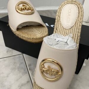 COACH COREY LEATHER ESPADRILLE